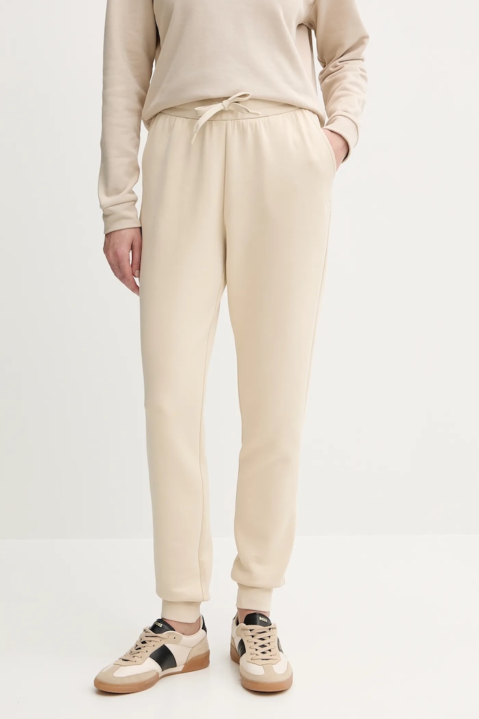 Armani Exchange pantaloni de trening tricotaj bej XW000824.AF10818