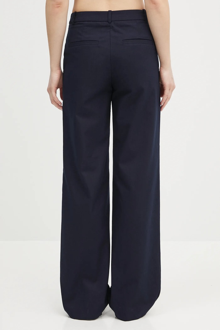 Clothing A.P.C. cotton trousers pantalon margaret COHFU.F08476 navy