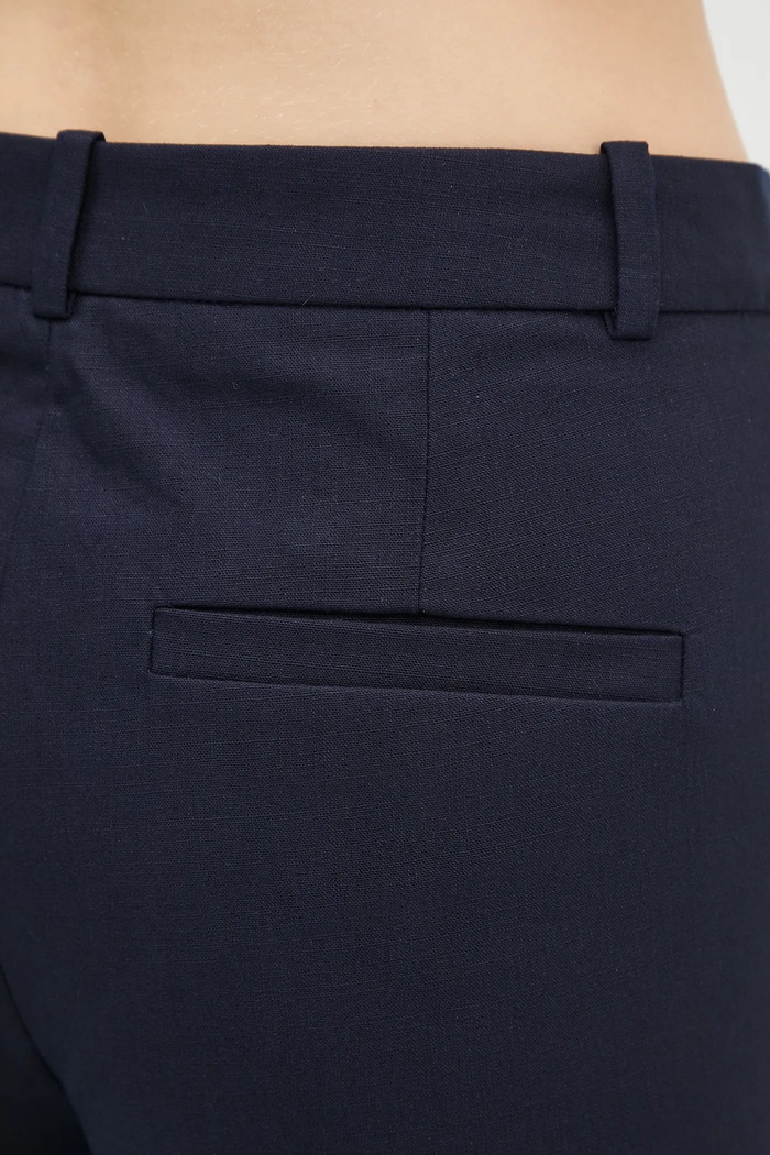 A.P.C. панталон дамски от памук margaret тъмносин COHFU.F08476