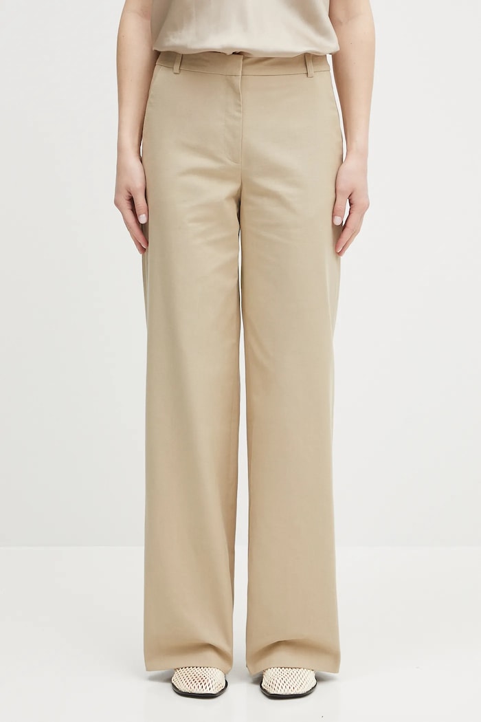 Bavlnené nohavice A.P.C. pantalon margaret bavlna béžová COHFU.F08476