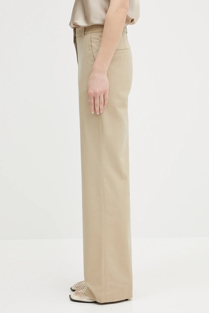 Bavlnené nohavice A.P.C. pantalon margaret COHFU.F08476 béžová SS25