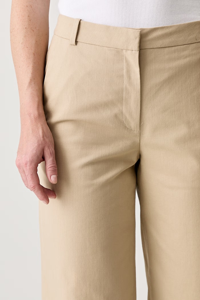 A.P.C. pantalon margaret панталон от памук дамски бежов COHFU.F08476