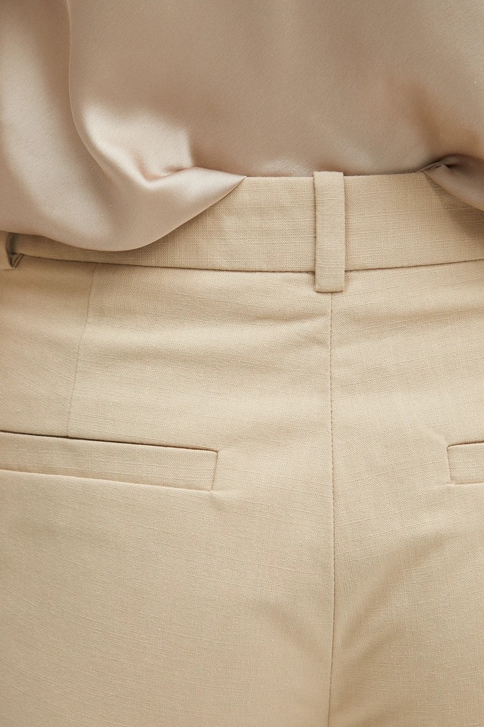 A.P.C. pantalon margaret spodnie bawełniane damskie beżowy COHFU.F08476