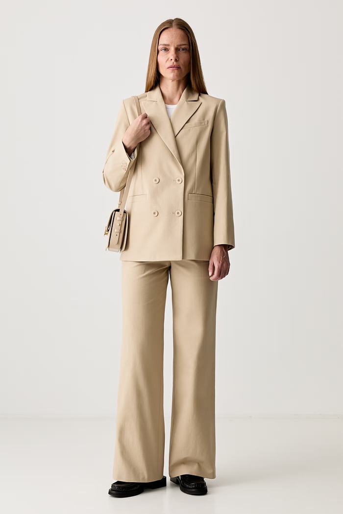 A.P.C. pantalon margaret панталон от памук дамски COHFU.F08476 бежов