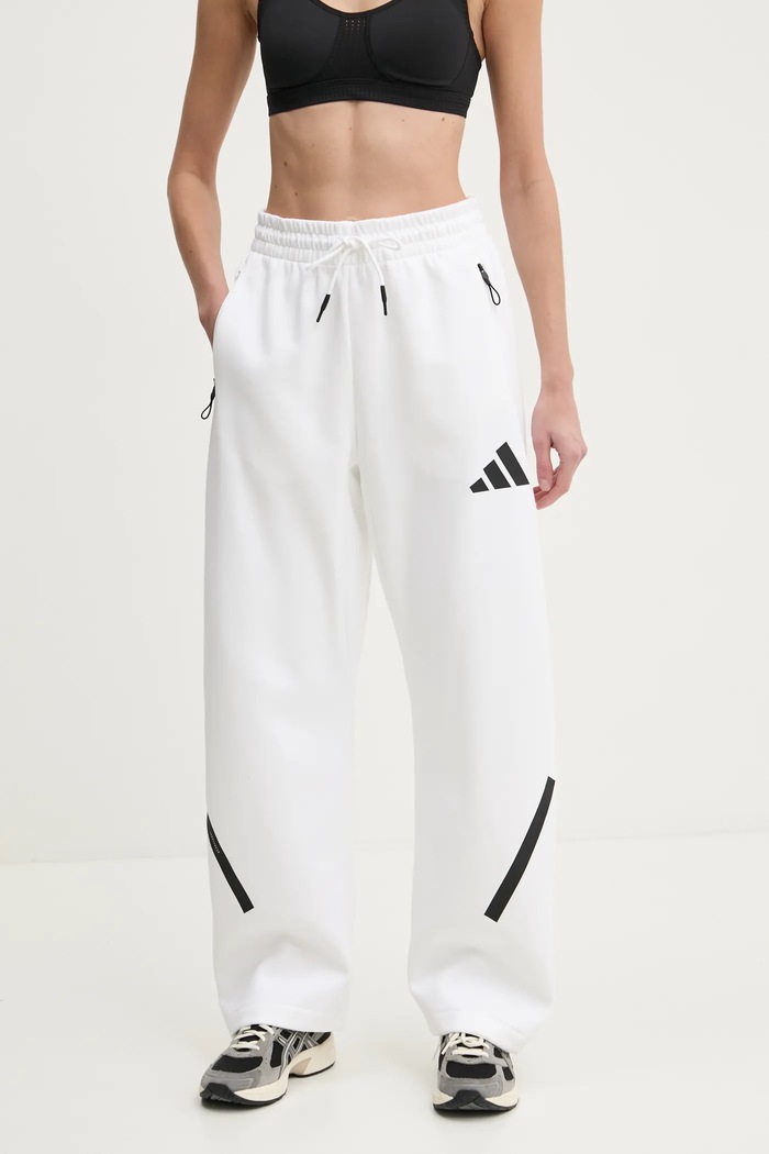 Παντελόνι φόρμας adidas Z.N.E. πλεκτό ύφασμα μπεζ JJ4747