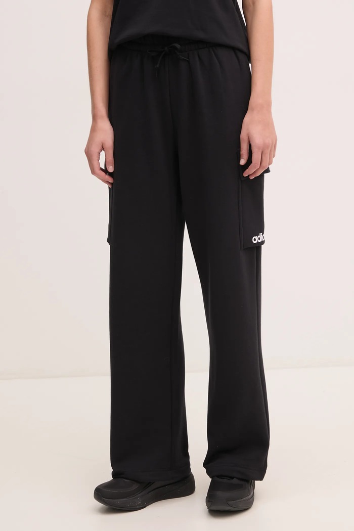 Tepláky adidas Essentials Linear bavlna čierna JC8312