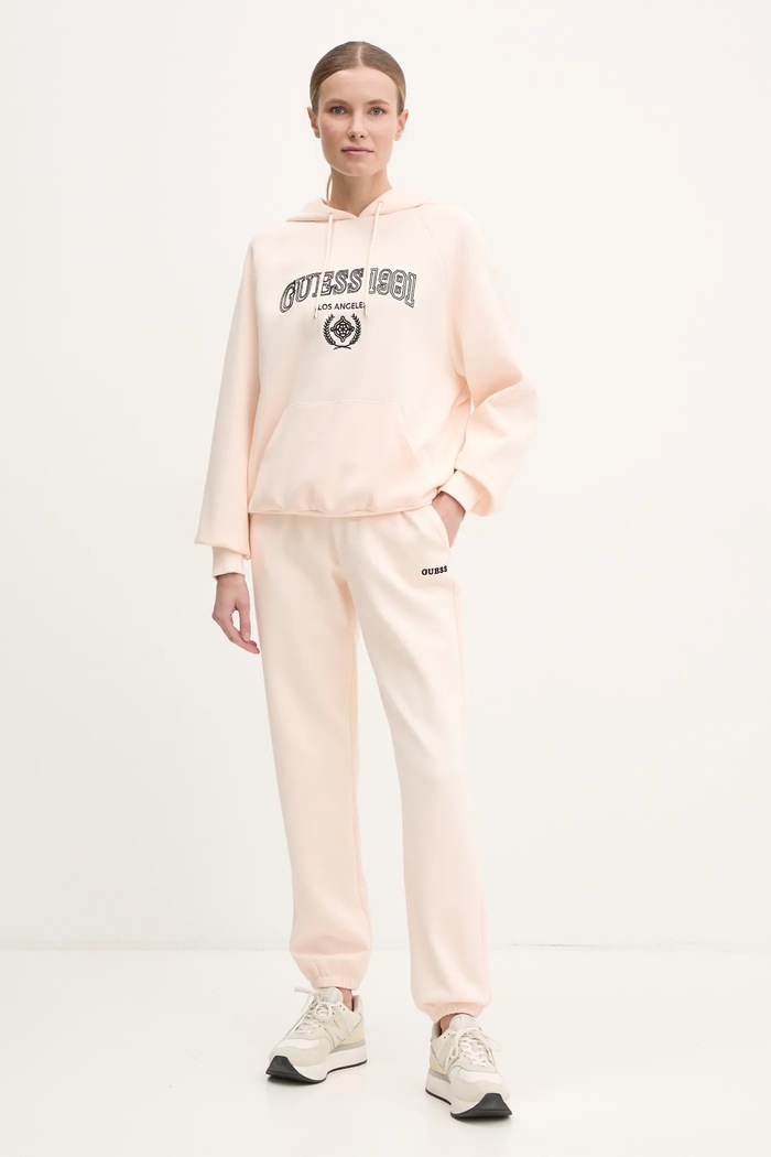 Guess spodnie dresowe MARGARET V5RB02.KCLD1 różowy SS25