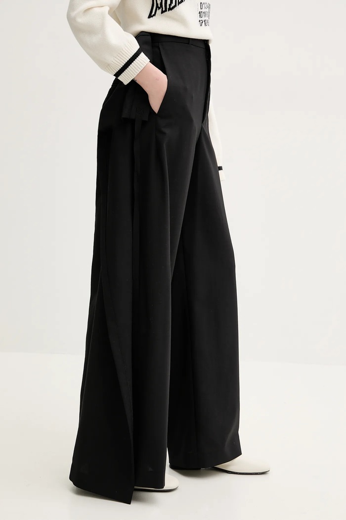 Vlněné kalhoty MM6 Maison Margiela MM6 Maison Margiela S52KA0518 černá