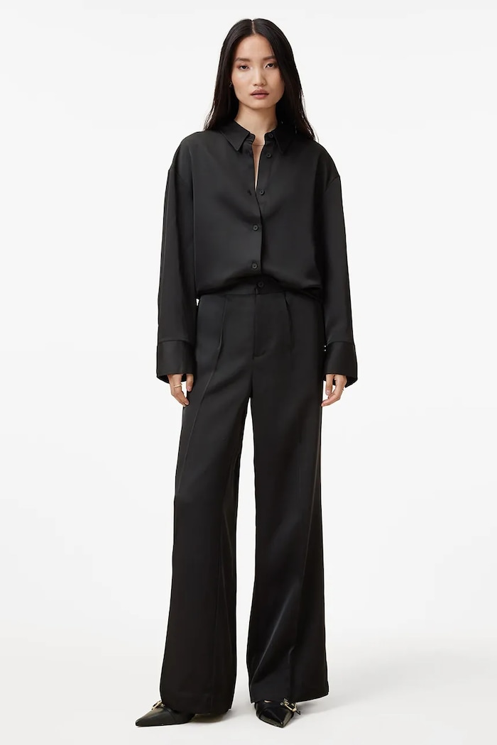 Kalhoty AllSaints MYRTLE medium černá W031TB