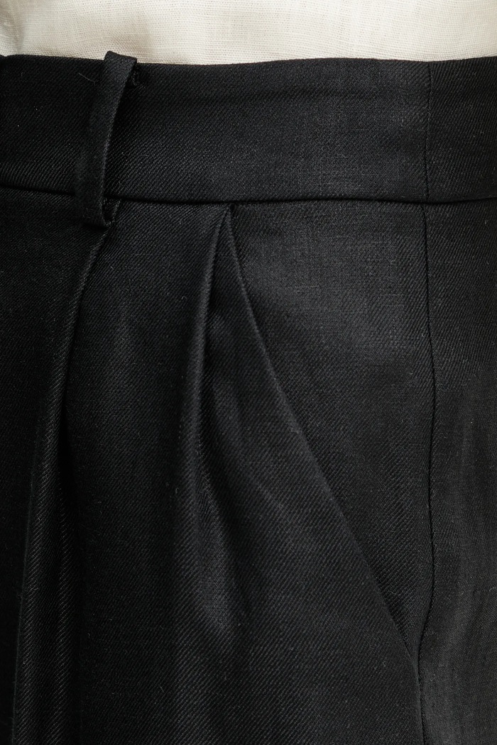Luisa Spagnoli pantaloni din in negru 542054