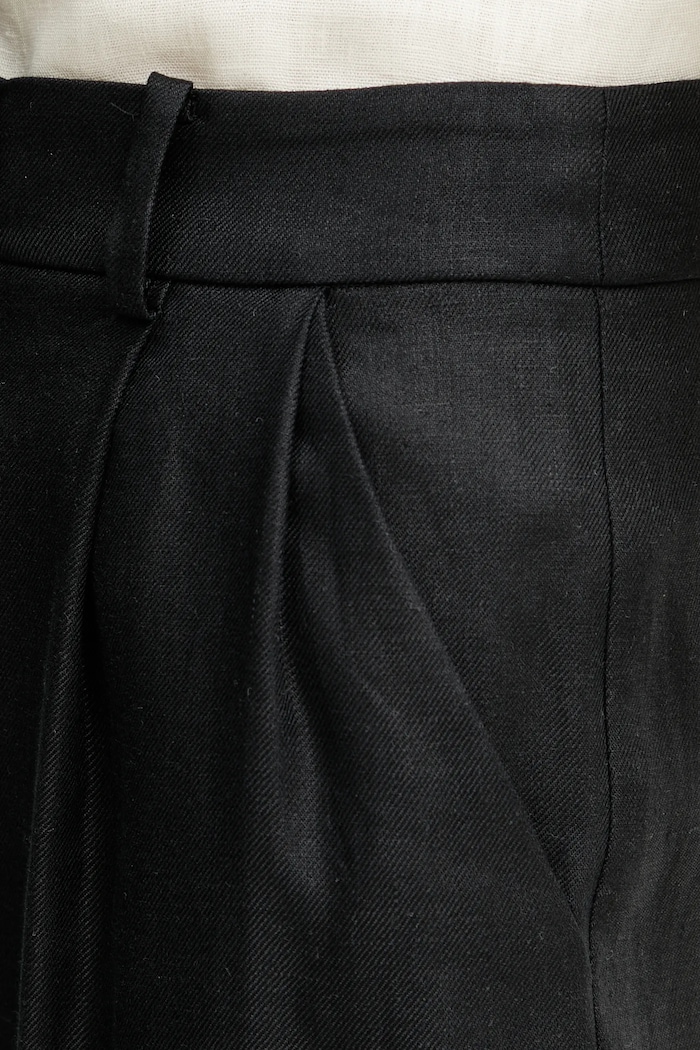 Luisa Spagnoli pantaloni din in negru 542054