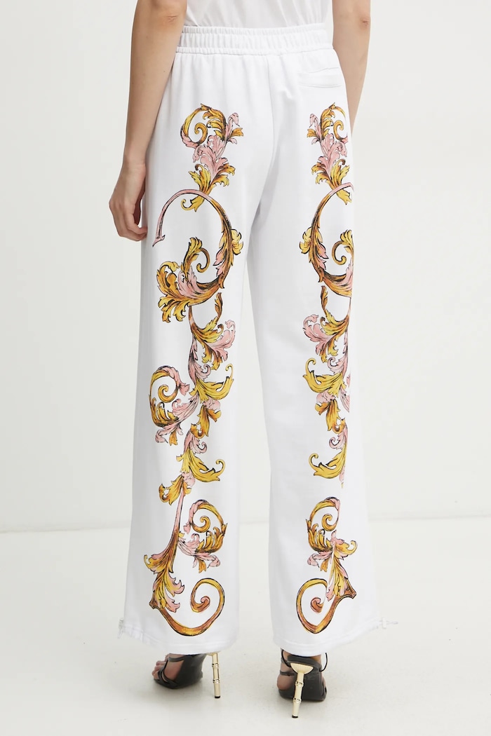 Îmbrăcăminte Versace Jeans Couture pantaloni de trening din bumbac 78HAA3P0.FS194 alb