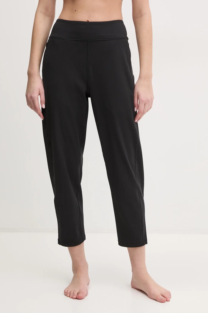 adidas Performance pantaloni de yoga All Me tricotaj negru JH1483