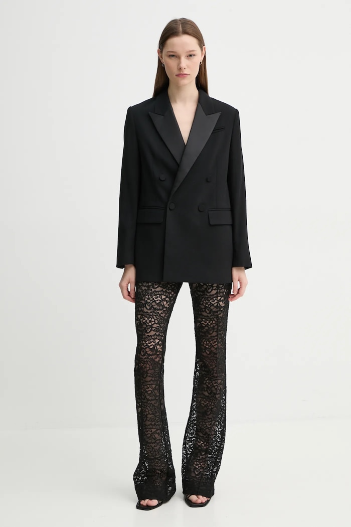 Παντελόνι A.L.C. 2PANT01112 μαύρο SS25