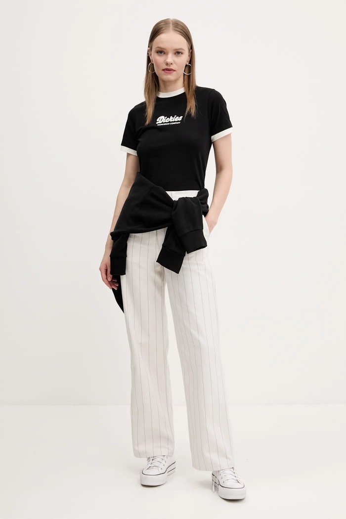 Παντελόνι adidas Originals PINSTRIPE PANTS JJ3483 μπεζ SS25