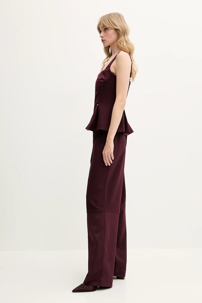 Hlače Stine Goya SG.SS25.P077.2330 bordo SS25