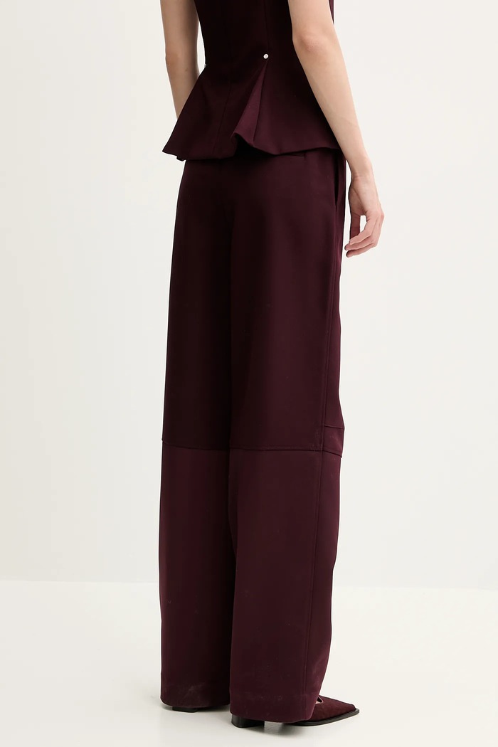 Hlače Stine Goya bordo SG.SS25.P077.2330