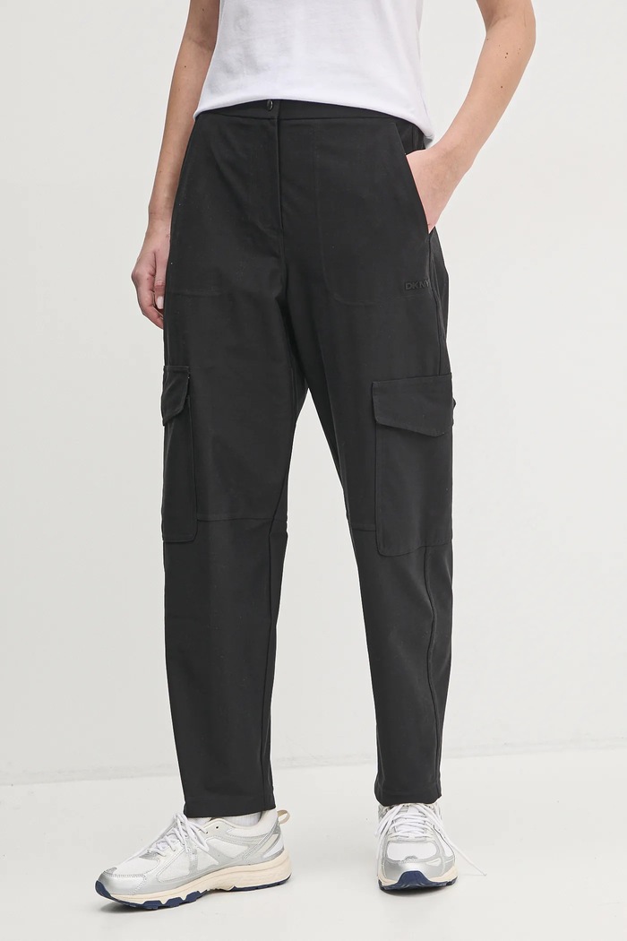 Dkny spodnie z elastanem czarny DP5P3500