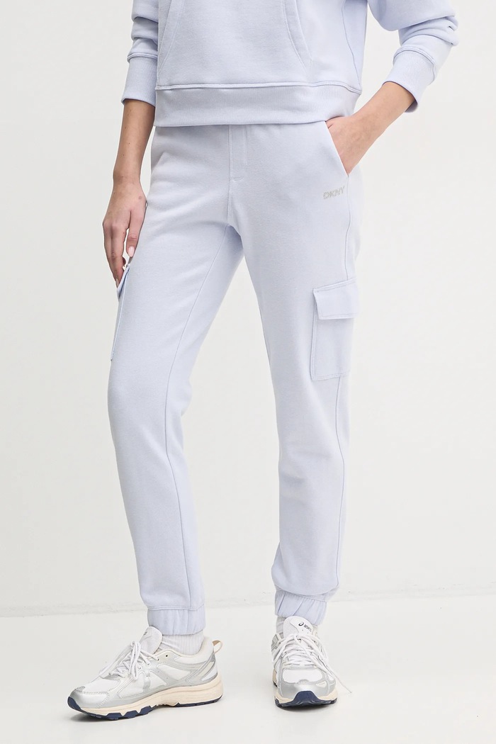 Παντελόνι φόρμας Dkny πλεκτό ύφασμα μπλε DP5P3504