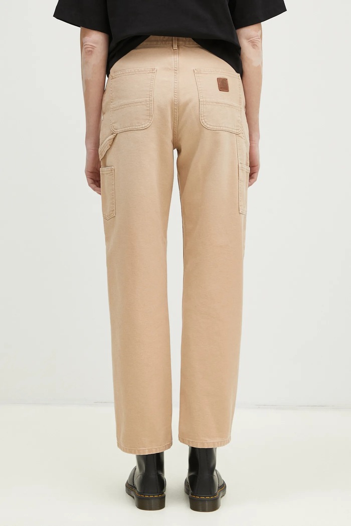 Odzież Carhartt WIP spodnie bawełniane Pierce Pant Straight I034323.07E4O beżowy