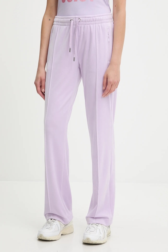Tepláky Juicy Couture s elastanom fialová JCAPW045