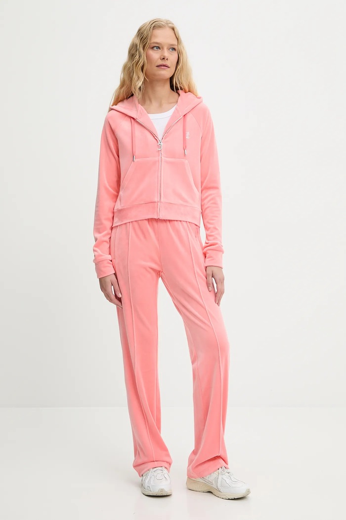 Juicy Couture spodnie dresowe JCAPW045 pomarańczowy SS26