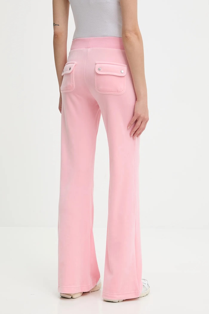 Oblečenie Juicy Couture teplákové nohavice dámske LAYLA POCKET LR JCSEBJ001 ružová