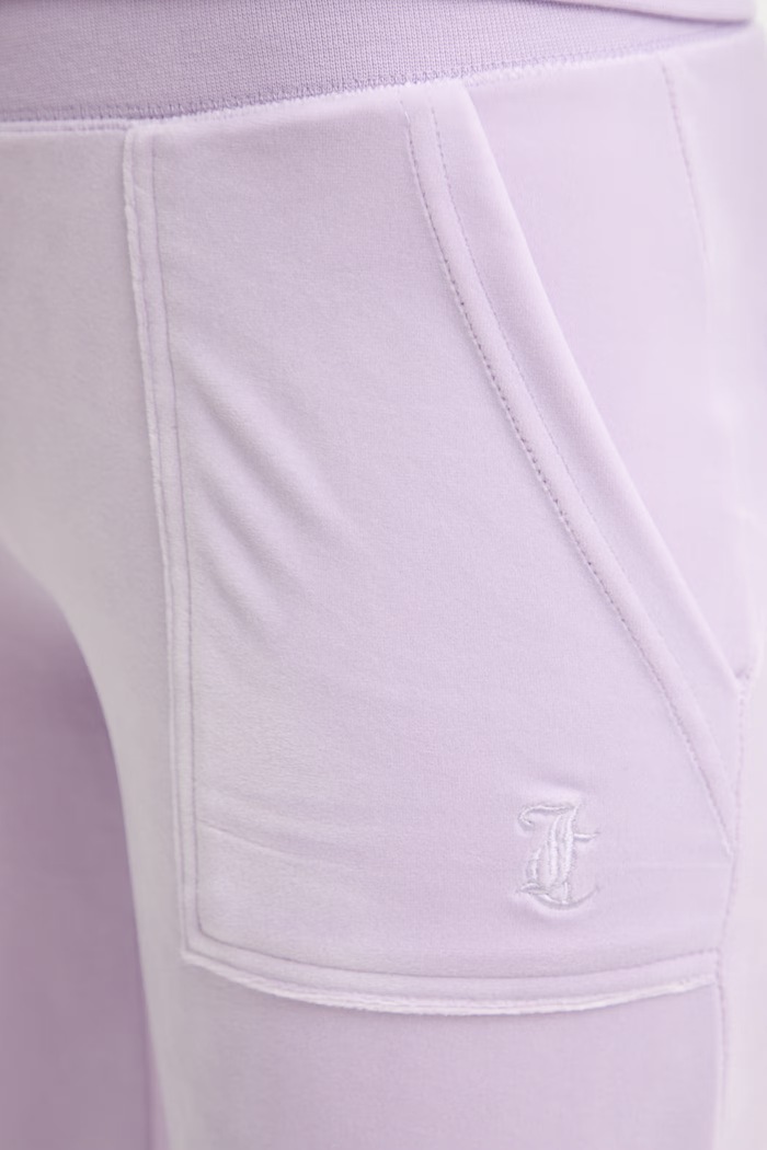 Juicy Couture teplákové nohavice dámske LAYLA POCKET LR fialová JCSEBJ001