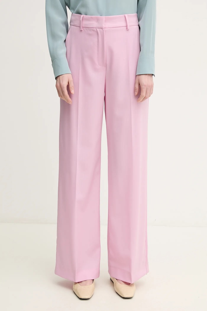 Vlnené nohavice Weekend Max Mara látka fialová 2515131041600