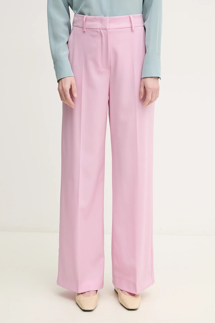 Vlnené nohavice Weekend Max Mara látka fialová 2515131041600