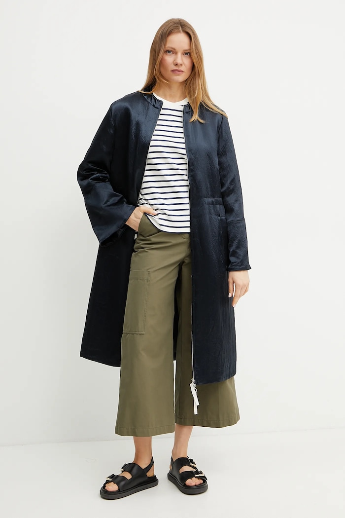 Weekend Max Mara pantaloni de bumbac 2515131081600 verde SS25