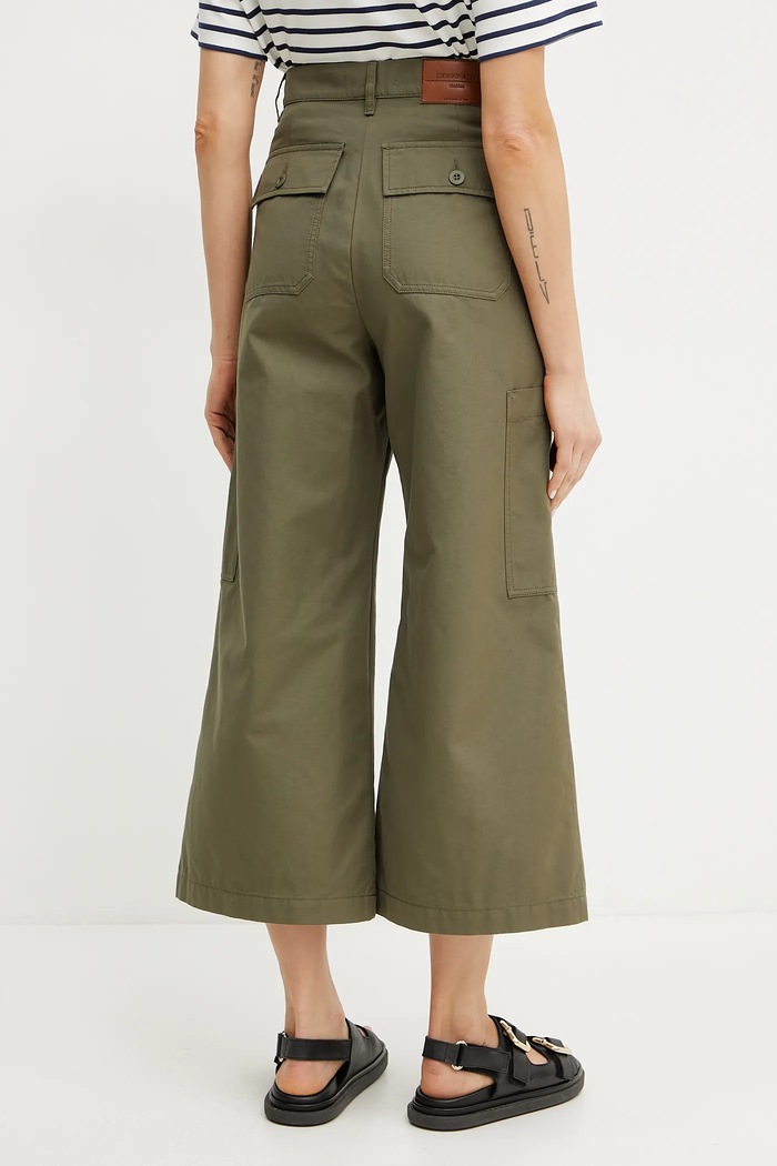 Îmbrăcăminte Weekend Max Mara pantaloni de bumbac 2515131081600 verde