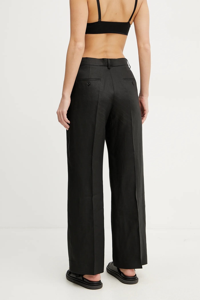 Oblečení Lněné kalhoty Weekend Max Mara 2515131052600 černá