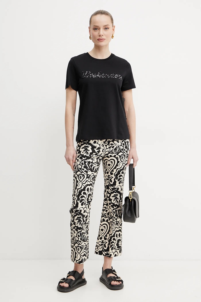 Weekend Max Mara pantaloni 2515131122600 negru SS25