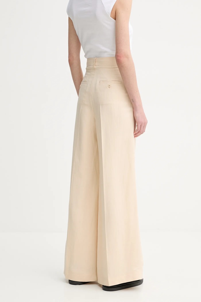 Дрехи Панталон с лен Weekend Max Mara 2515131132600 бежов