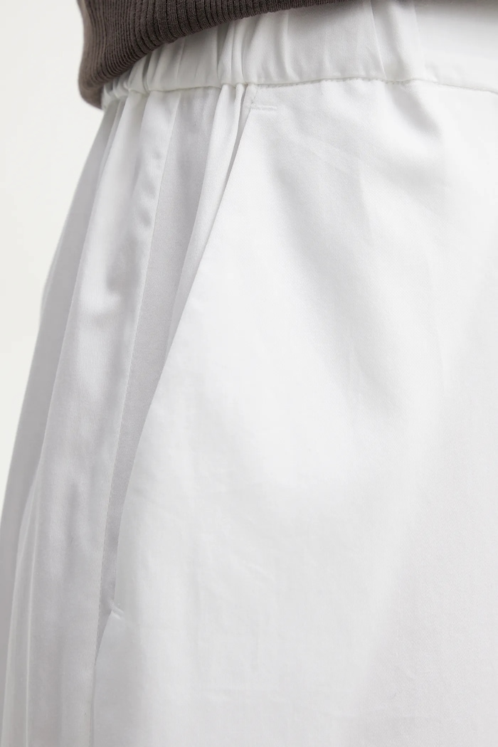 Bavlněné kalhoty MM by Max Mara bílá 2516131017600
