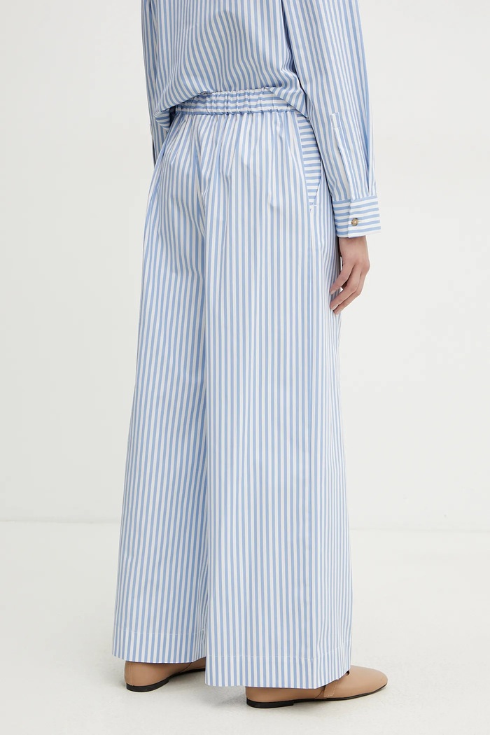 Дрехи Памучен панталон MM by Max Mara 2516131028600 син
