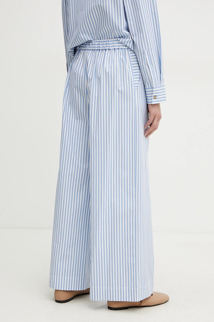 Дрехи Памучен панталон MM by Max Mara 2516131028600 син