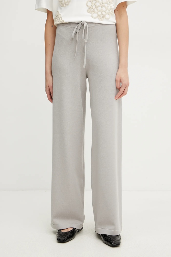 Tepláky MM by Max Mara pletenina sivá 2516331027600