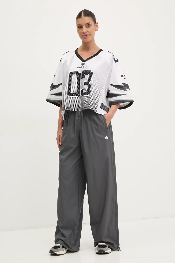 adidas Originals spodnie dresowe WOVEN TP JY8880 szary SS25