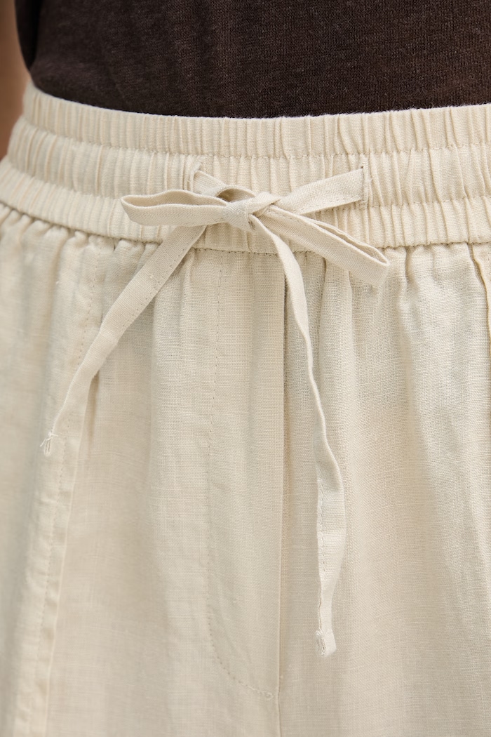 United Colors of Benetton Παντελόνι γυναικείο λινό μπεζ 4AGHDF08J