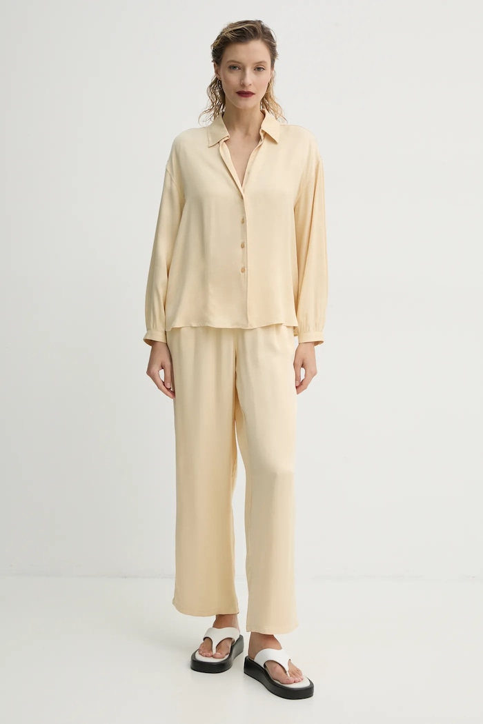 American Vintage pantaloni UNY10BE25 bej SS25