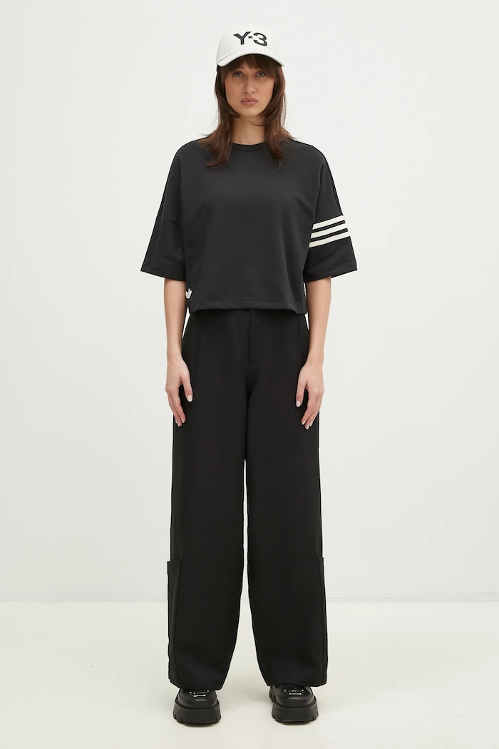 Y-3 pantaloni Sport Uniform Wide Leg Pants JD1759 nero