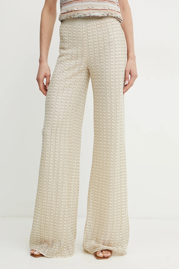 Tepláky Missoni pletenina béžová DS25SI0M.BR010R