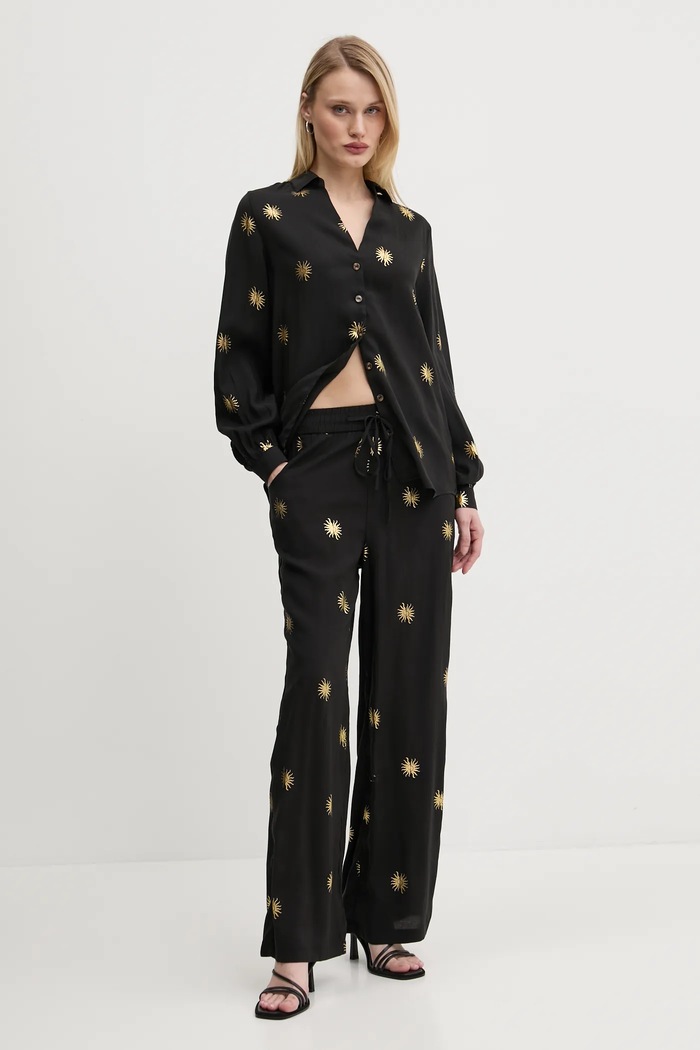 Nohavice Never Fully Dressed Gold Sun Elissa NFDTR405 čierna SS25