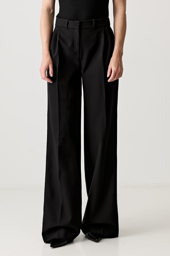 Coperni Wide Leg Tailored oblekové nohavice dámske jednoduchý čierna COPP90F3004