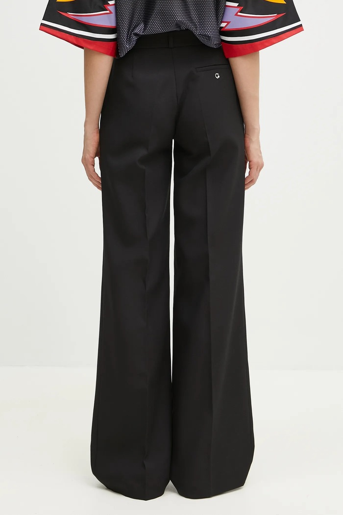 Ρούχα Παντελόνι Coperni Wide Leg Tailored COPP90F3004 μαύρο