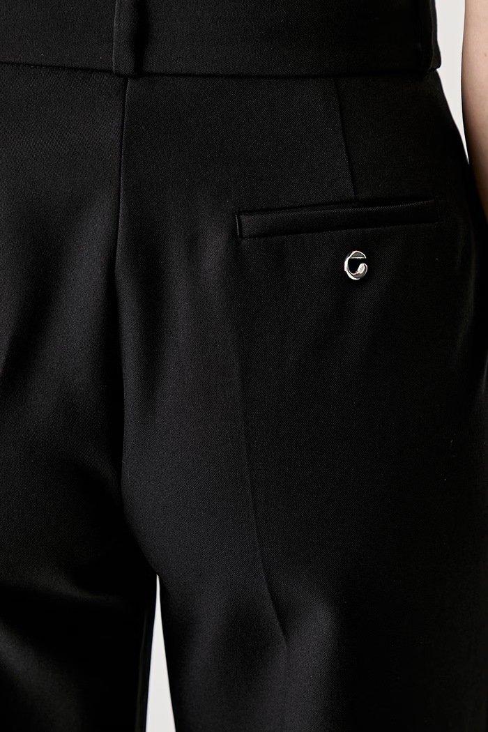 Coperni Wide Leg Tailored oblekové nohavice dámske čierna COPP90F3004