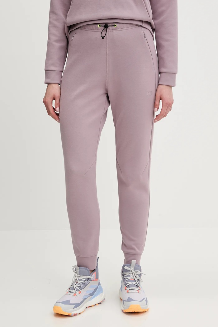 Helly Hansen pantaloni de trening HP TECH bumbac roz 34492