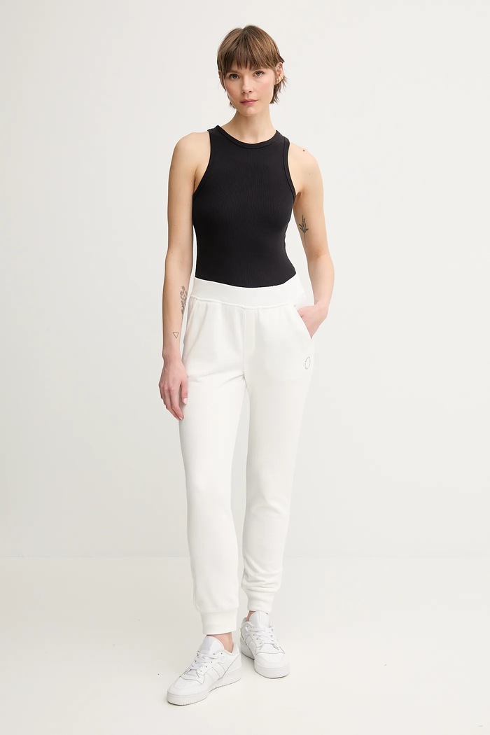 United Colors of Benetton spodnie dresowe 31NB3F04E biały SS25